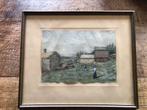 Henk melgers aquarel, Ophalen of Verzenden