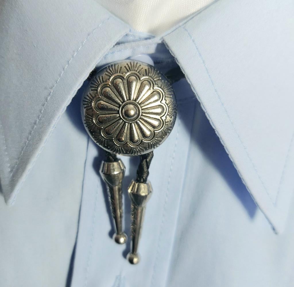 Vintage Bolo Tie - Zilverkleurig, Ophalen of Verzenden