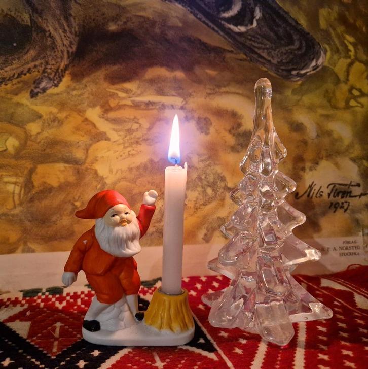 Kabouter Kandelaar Kerstboomkaarsjes Zweedse Kerst, Diversen, Kerst, Zo goed als nieuw, Ophalen of Verzenden