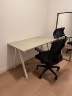 IKEA Bureau + Ergonomische Bureaustoel - Zo goed als nieuw!, Huis en Inrichting, Bureaus, Ophalen, In hoogte verstelbaar, Zo goed als nieuw