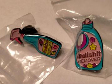 Schoonmaak comic logo pins grappig bullshit remore pin  beschikbaar voor biedingen