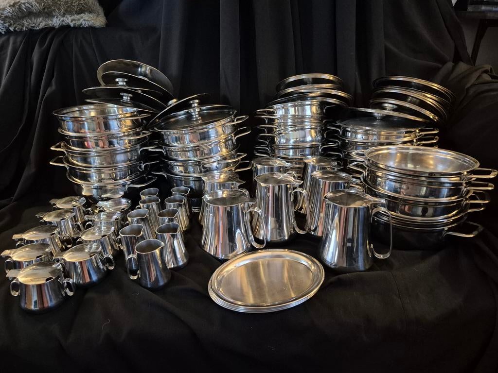 vintage mepra schaal terrine koffiekan theekan melk suiker, Ophalen, Zo goed als nieuw, Overige materialen