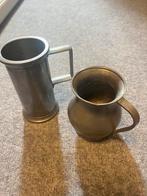 Twee Tinnen Bierpullen / Kruiken, Antiek en Kunst, Ophalen of Verzenden