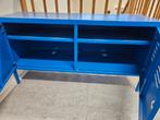 blauw metalen kastje Ikea, Ophalen, Gebruikt