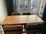 Hoge eettafel/bartafel met 4 barkrukken, Ophalen, Zo goed als nieuw