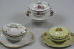3 Prachtige antieke France porseleinen miniatuur terrines, Ophalen of Verzenden