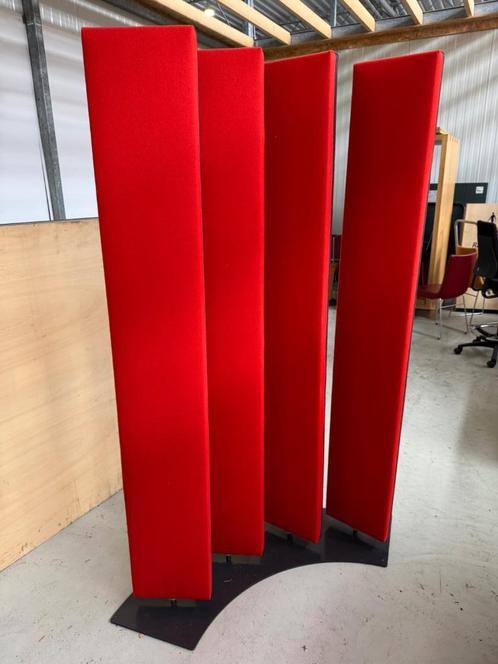 Akoestische afscheidingswand rood/zwart* 195 cm hoog, Huis en Inrichting, Woonaccessoires | Kamerschermen, Gebruikt, Ophalen