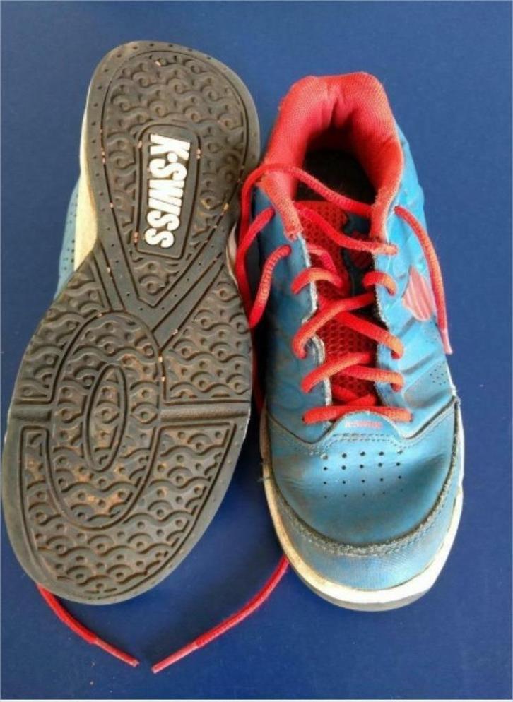 K-Swiss tennisschoenen blauw rood maat 37 tennis schoenen, Sport en Fitness, Tennis, Gebruikt, Schoenen, K-Swiss, Ophalen of Verzenden