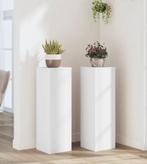 Vida xl Plantenstandaards 25x25x80 cm bewerkt hout wit, Huis en Inrichting, Woonaccessoires | Zuilen en Pilaren, Ophalen, Zo goed als nieuw