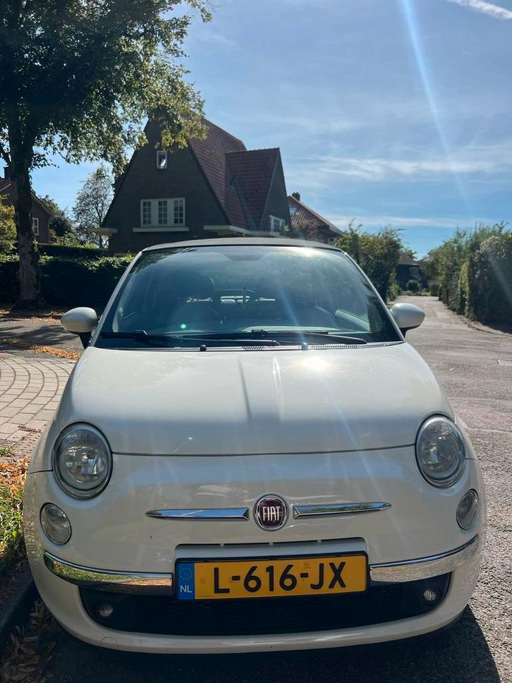 Fiat 500 0.9 Cabrio 2014 Wit nieuwe APK, Auto's, Fiat, Particulier, Airbags, Airconditioning, Centrale vergrendeling, Climate control