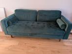Groene Faux Velvet Bank - 3 Zits - Uitstekende Staat!, Ophalen
