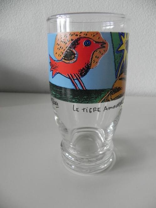 Corneille glas Le tigre amoureux 1993, Verzamelen, Glas en Borrelglaasjes, Zo goed als nieuw, Ophalen