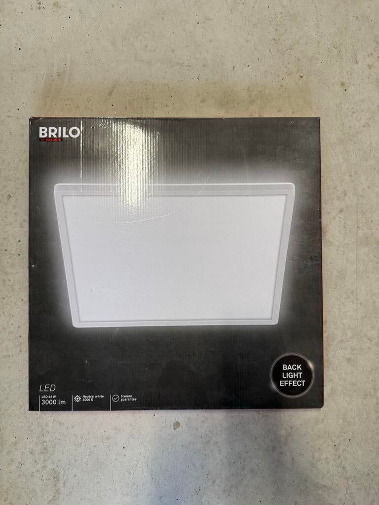 Brilo LED Plafondpaneel 22W 4000K Nieuw, Led-lamp, Minder dan 30 watt, Nieuw, Overige fittingen