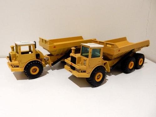 2x NZG DJB D300 CAT knik dumper articulated dumptruck 1/50, Hobby en Vrije tijd, Modelauto's | 1:50, Gebruikt, Overige typen, NZG