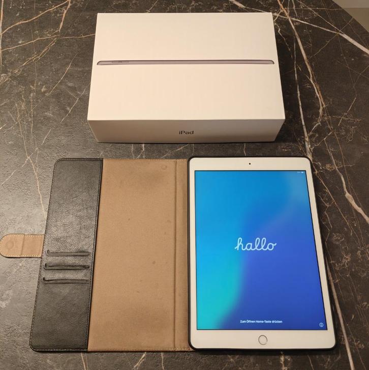 iPad 7e generatie (2019) 32 GB WiFi Space Gray + hoes + doos, Computers en Software, Apple iPads, Gebruikt, Apple iPad, Wi-Fi