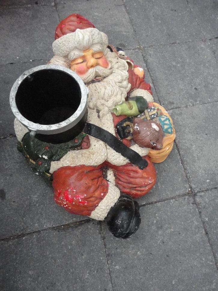 ZWARE VINTAGE KERSTBOOMSTANDAARD/ HOUDER/VOET/KERSTMAN, Diversen, Kerst, Gebruikt, Ophalen