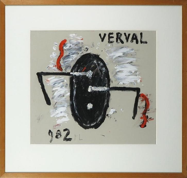 Reinier Lucassen - "Verval van de architectuur"- origineel, Antiek en Kunst, Kunst | Schilderijen | Modern, Ophalen of Verzenden