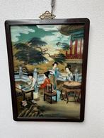 Chinees schilderij omgekeerd geschilderd glas Aziatisch, Huis en Inrichting, Woonaccessoires | Schilderijen, Tekeningen en Foto's