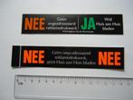 sticker Nee ja geen reclame NEE NEE retro brievenbus, Verzamelen, Stickers, Overige typen, Zo goed als nieuw, Verzenden