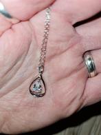 Nieuw!! Elegante zilveren ketting met hanger, echt zilver, Sieraden, Tassen en Uiterlijk, Kettingen, Nieuw, Ophalen of Verzenden