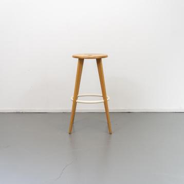 4x Vitra Jean Prouve Tabouret Haut Kruk - Eikenhout beschikbaar voor biedingen