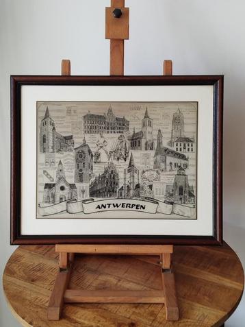 Glasgravure Gerard Swaenepoel – Antwerpen (bekende gebouwen) beschikbaar voor biedingen