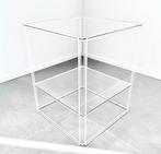 Bijzettafel Max Sauze Atrow mod Isocele vintage design, Ophalen, Rechthoekig, Metaal of Aluminium, 45 tot 60 cm