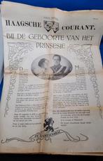 Haagsche Courant extra nummer geboorte Beatrix 1938, Verzamelen, Nederland, Overige typen, Ophalen of Verzenden