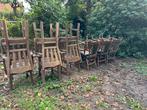 12 stoelen gratis, Huis en Inrichting, Stoelen, Ophalen, Gebruikt, Bruin, Vijf, Zes of meer stoelen