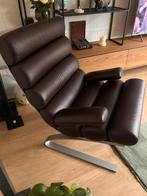 Cor Sinus,  donkerbruin leder, Huis en Inrichting, Ophalen, 100 tot 125 cm, Leer, Zo goed als nieuw