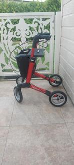 Gemino  comfort nog 1  in rood en rugsteu rollator, Diversen, Rollators, Ophalen of Verzenden, Lichtgewicht, Zo goed als nieuw
