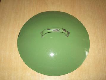 Groene emaille deksel voor op pan. 26 cm beschikbaar voor biedingen