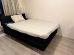 Boxspring Bed met Topper 140x200, Huis en Inrichting, Ophalen, Zwart, Tweepersoons, 140 cm