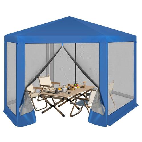 Zeshoekig Buiten Tuinhuisje Met Klamboe (3.8x3.3m), Tuin en Terras, Partytenten, Nieuw, Partytent, 2 meter of meer, 5 tot 8 meter