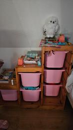 Houten opbergkast Ikea Trofastkast, met roze bakken, Huis en Inrichting, Kasten | Ladekasten, Ophalen, Gebruikt, 5 laden of meer