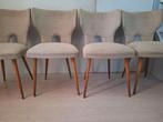 Prachtige Mid Century eetkamerstoelen, Ophalen, Gebruikt, Grijs