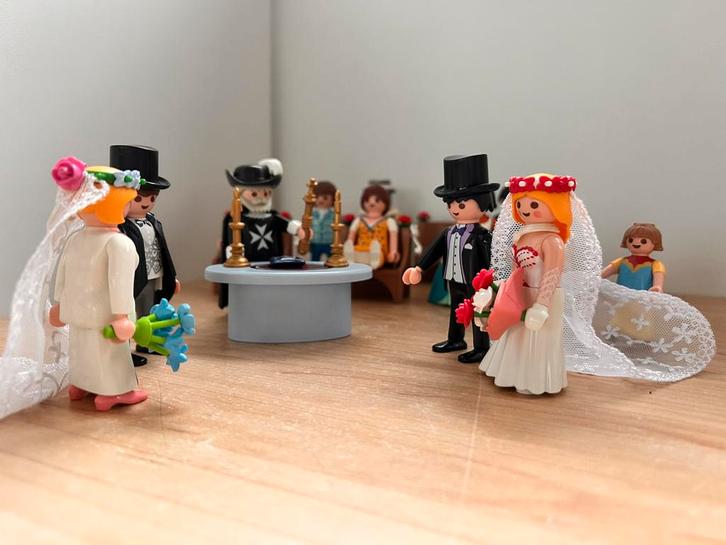 Dubbele bruiloft van de zusjes Playmobil., Kinderen en Baby's, Speelgoed | Playmobil, Zo goed als nieuw, Ophalen of Verzenden