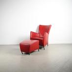 2x Montis Windy Rood leder + bijpassende hocker