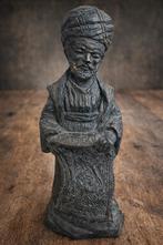 Oosters beeldje vintage stijl, donkere patina, 20 cm, Ophalen of Verzenden