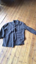 Oska, donkerbruine lange blouse, maat 1, linnen, Ophalen of Verzenden, Zo goed als nieuw, Maat 38/40 (M), Bruin