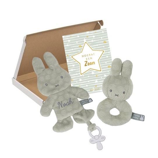 Cadeau door de brievenbus pakketje nijntje groen, Kinderen en Baby's, Kraamcadeaus en Geboorteborden, Nieuw, Kraamcadeau, Ophalen of Verzenden
