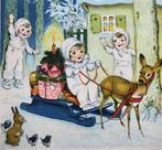 (66) — FRITZ BAUMGARTEN — op de slee - hertje - cadeautjes, Verzamelen, Verzenden, 1920 tot 1940, Gelopen, Kinderen