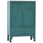 Chinees dressoir - Chinese kast - Azuurblauw, 100 tot 150 cm, Nieuw, Ophalen of Verzenden, Minder dan 100 cm