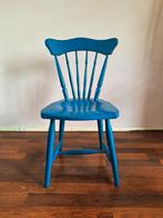 Mooie klassieke eetkamerstoel, helder blauw, Ophalen, Gebruikt, Blauw, Eén
