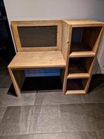 Houten bureau met opbergruimte, Huis en Inrichting, Ophalen, Gebruikt, Bureau