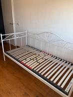 Metaal bed 90x200 met verstelbare lattenbodem, Ophalen, Verstelbaar, 90 cm, Eenpersoons