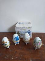 New 4 beautiful decoration Egg porcelain with gold gift kado, Ophalen of Verzenden, Nieuw