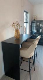 Bar / bartafel / hoge tafel - zwart, Huis en Inrichting, Tafels | Eettafels, Ophalen, 100 tot 150 cm, 50 tot 100 cm, Zo goed als nieuw