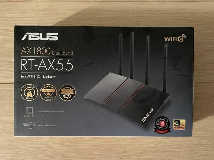 Asus RT-AX55 WiFi 6 Dual Band Router, Computers en Software, Routers en Modems, Zo goed als nieuw, Router, Ophalen of Verzenden