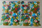 Vintage MLP poesieplaatjes bloemen in mand, Ophalen of Verzenden